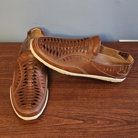 Stacy Adams Woven Slip On Loafers Size 11.5 Euc - Picture 1 of 9